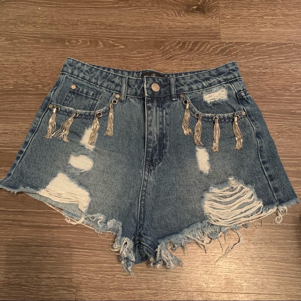 Tassel Jean shorts